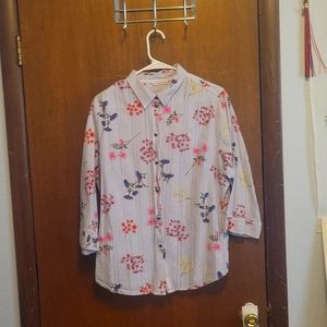 Floral button down blouse